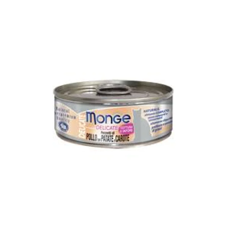 Monge Superpremium Cibo Umido per Gatti Pezzetti di Pollo Patate e Carote 80 g