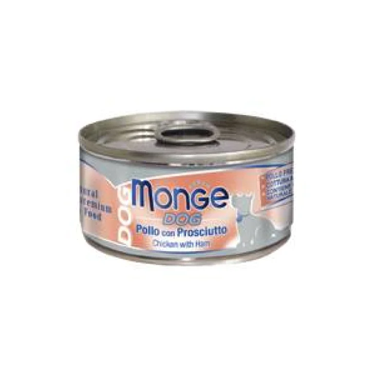 Monge Superpremium Cibo Umido per Cani Gusto Pollo con Prosciutto 95 g