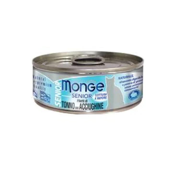 Monge Jelly Cibo Umido per Gatti Filetti di Tonno e Acciughine 80 g