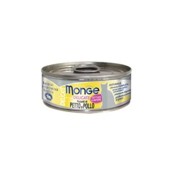 Monge Delicate Cibo Umido per Gatti Gusto Pollo 80 g