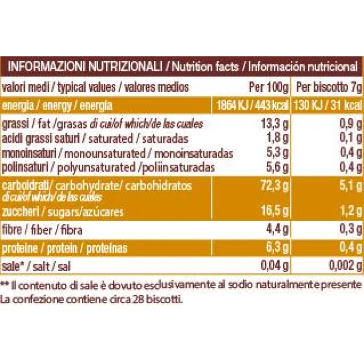 Sarchio Biscotti Biologici al Grano Saraceno e Miele