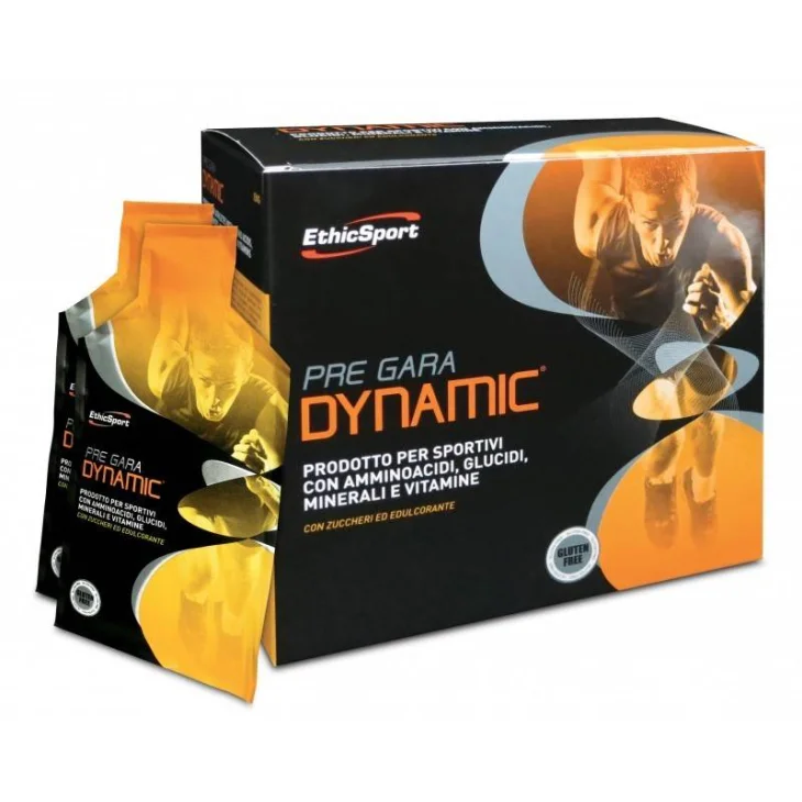 EthicSport Pre Gara Dynamic Integratore di carboidrati per sportivi 20 bustine x 15,3 g