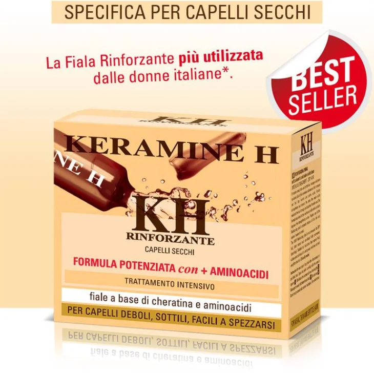 Keramine H Trattamento Rinforzante in Fiale Capelli Secchi