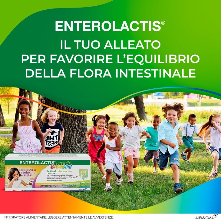 Enterolactis Bevibile Integratore Fermenti Lattici per Bambini