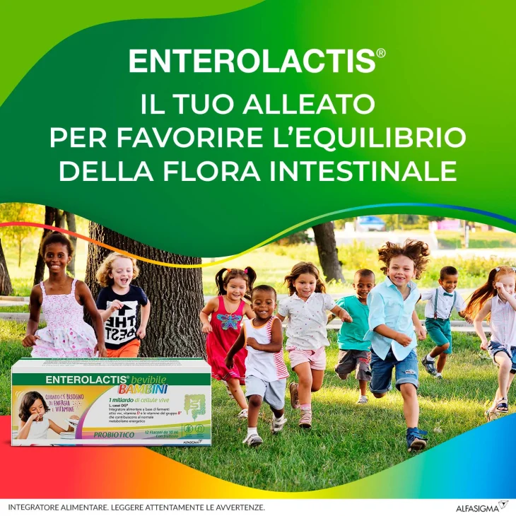 Enterolactis Bevibile Integratore Fermenti Lattici per Bambini