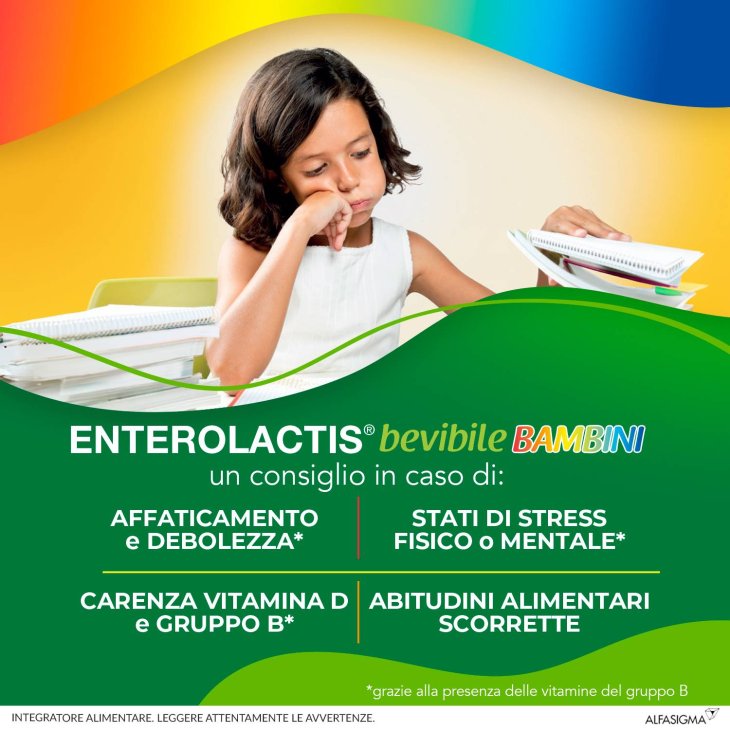 Enterolactis Bevibile Integratore Fermenti Lattici per Bambini