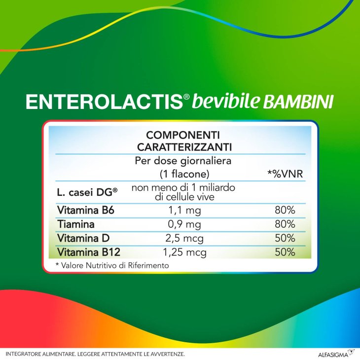 Enterolactis Bevibile Integratore Fermenti Lattici per Bambini