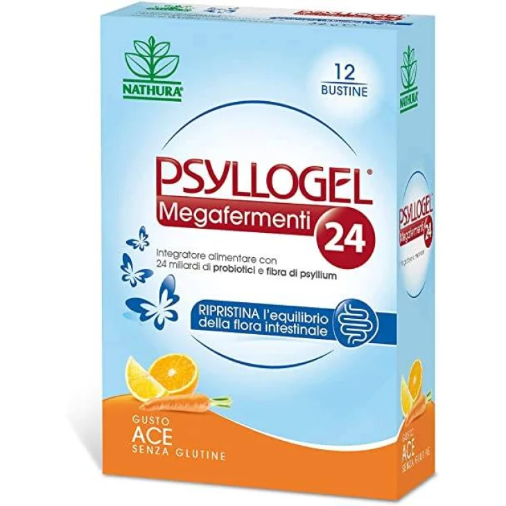 Nathura Psyllogel Megafermenti 24 Integratore di Fermenti Lattici