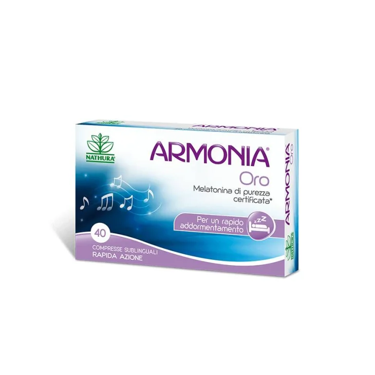 Nathura Armonia Oro Integratore di Melatonina per il Sonno 40 compresse