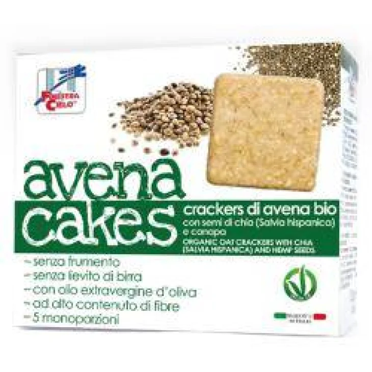 La Finestra sul Cielo Avenacakes Crackers Biologici  Avena Semi di Chia e Canapa