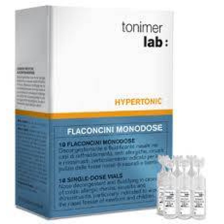 Tonimer Lab Hypertonic 18 Flaconcini Monodose Decongestionante Nasale per Bambini