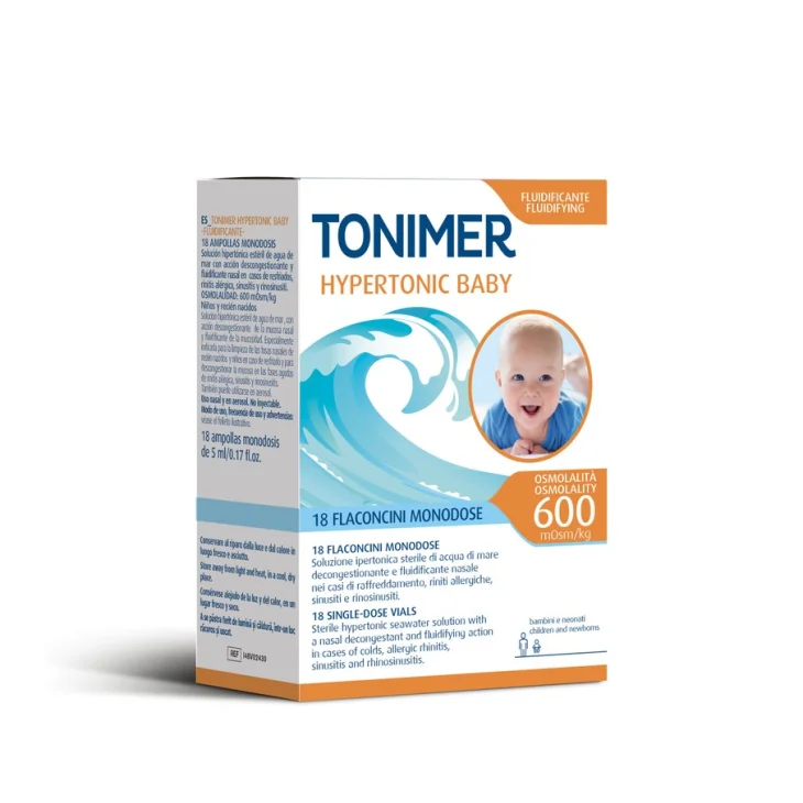 Tonimer Lab Hypertonic Monodose Decongestionante Nasale per Bambini 18 flaconcini Tonimer Lab Hypertonic Monodose Decongestionante Nasale per Bambini 18 flaconcini
