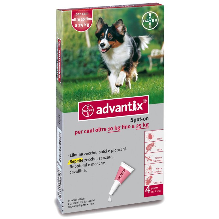 Bayer Advantix Antiparassitario Spot-On per Cani 10-25 kg