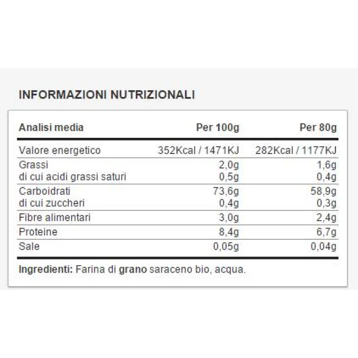Fior di Loto Zer% Glutine Penne Grano Saraceno Bio