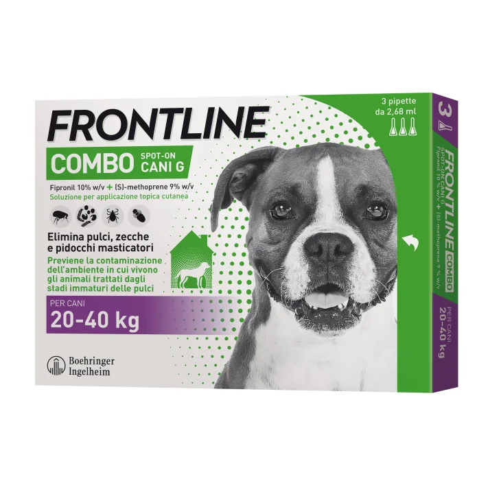 Frontline Combo Spot On Antiparassitario per cani 20-40 kg 3 pipette