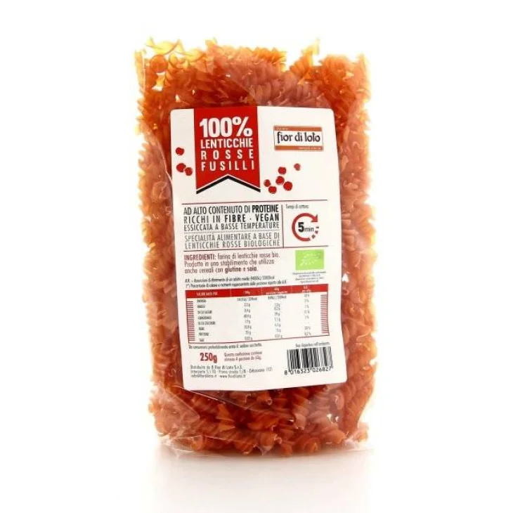 Fior di Loto Fusilli di Lenticchie Rosse Biologici 250 g