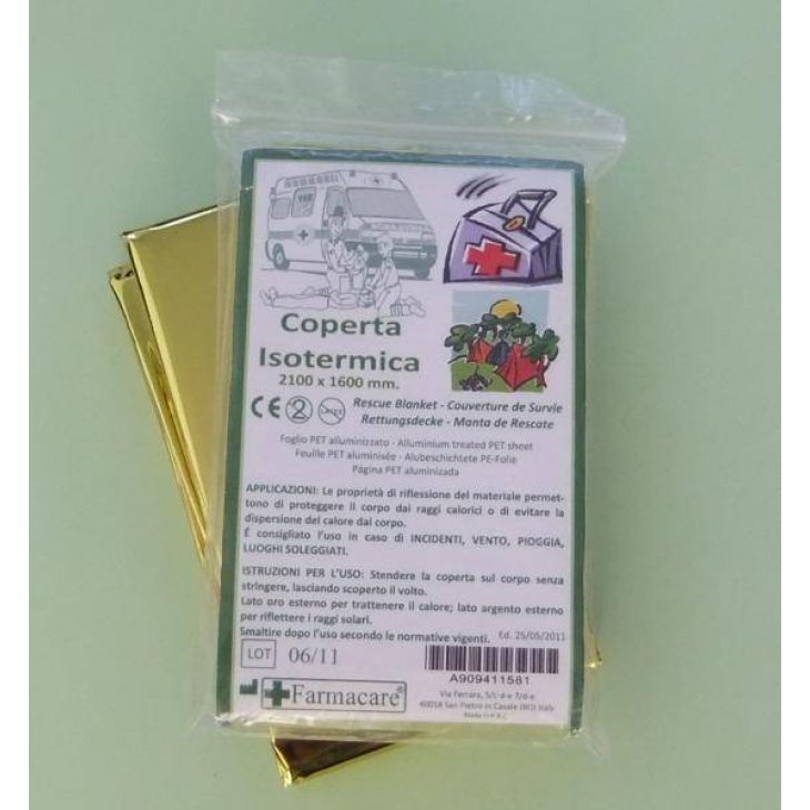 Farmacare Coperta Isotermica Primo Soccorso Ustionati