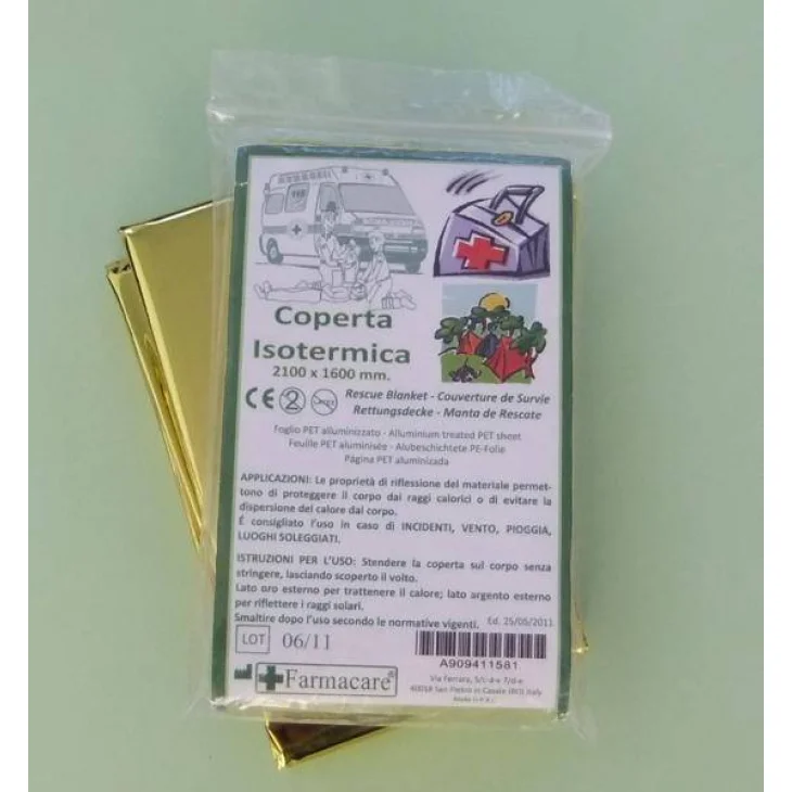 Farmacare Coperta Isotermica Primo Soccorso Ustionati
