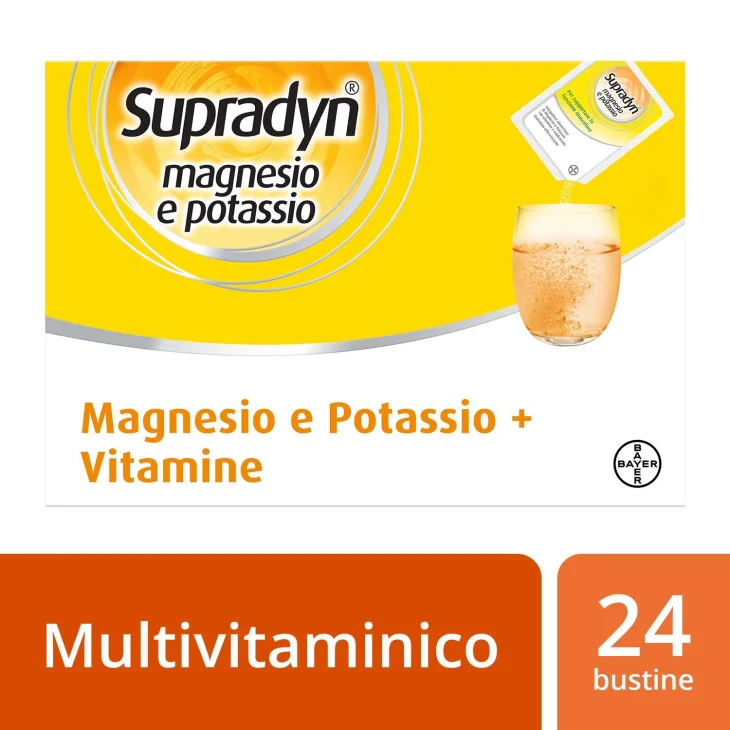 Supradyn Magnesio Potassio e Vitamine Integratore Multivitaminico 24 bustine