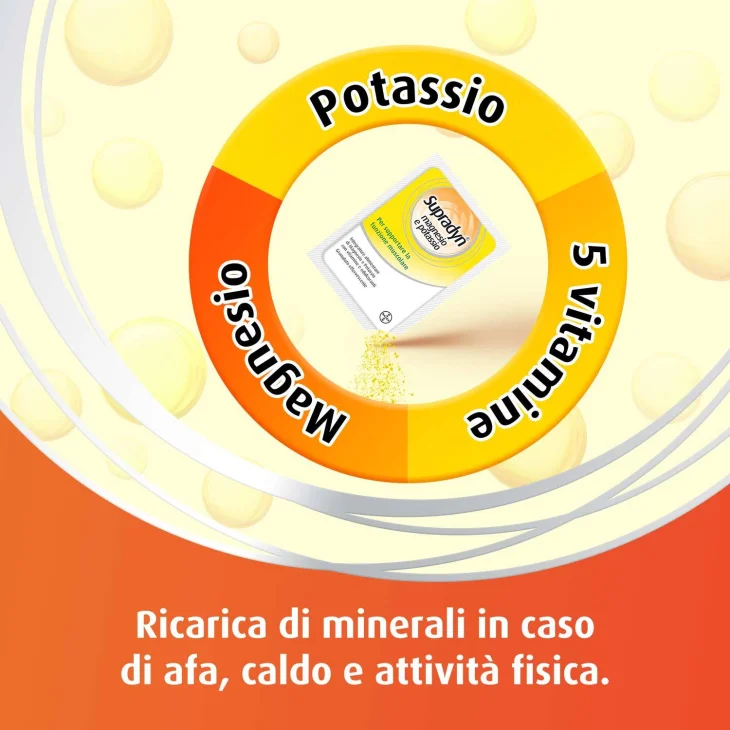 Supradyn Magnesio Potassio e Vitamine Integratore Multivitaminico 24 bustine