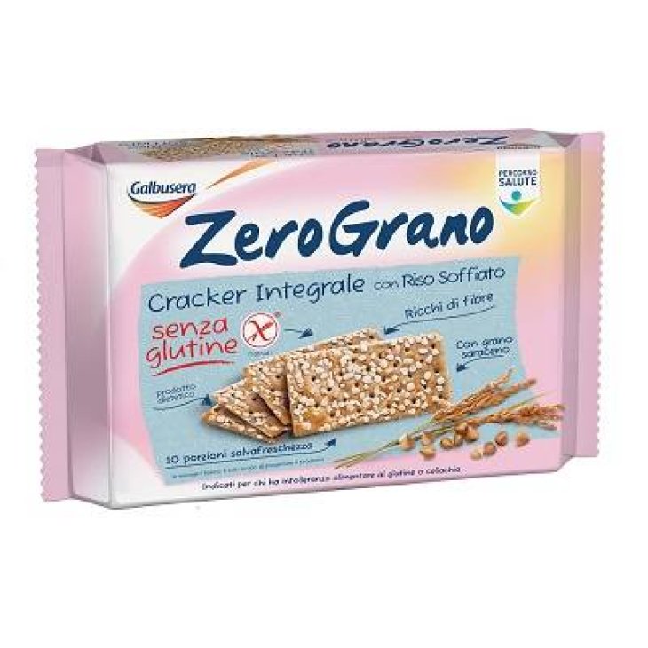 Galbusera Zerograno Crackers Integrali con Riso Soffiato Senza Glutine