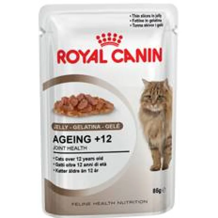 Royal Canin Feline Ageing +12 in Jelly Cibo Umido per Gatti dai 12 Anni di Età 85 g