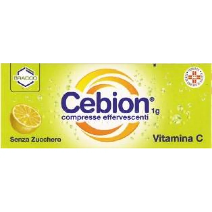 Cebion 1g - 10 compresse effervescenti  Integratore di Vitamina C senza zucchero