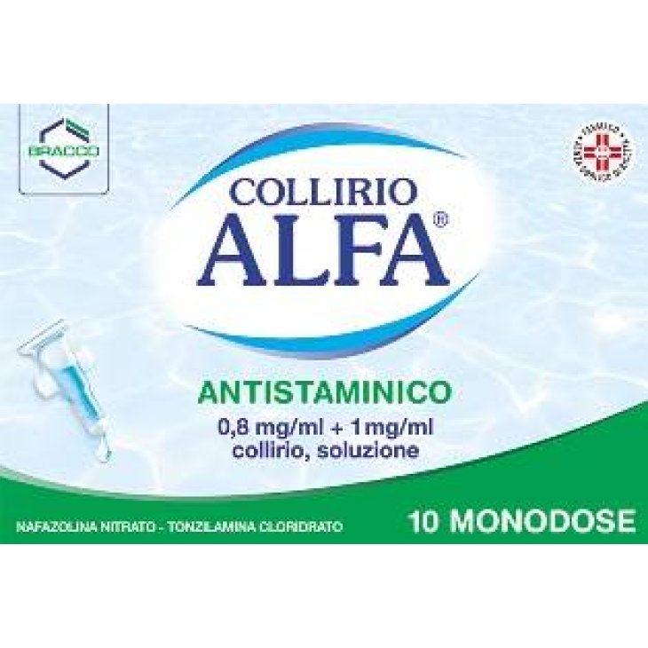 Collirio Alfa Antistaminico 0,8 mg/ ml + 1 mg/ml - 10 Flaconcini Monodose da 0,3 ml
