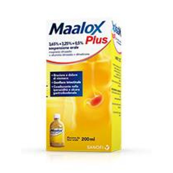 Maalox Plus 4% + 3,5% + 0,5% - Sciroppo 200 ml