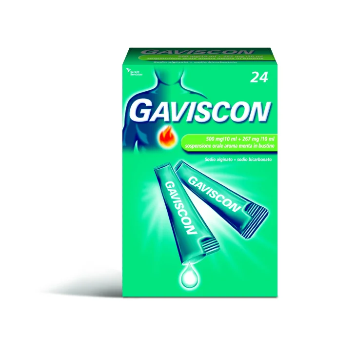 Gaviscon Trattamento contro il bruciore di stomaco occasionale 24 bustine