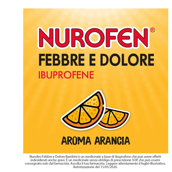 Nurofen Febbre e Dolore Bambini Sciroppo Arancia 100mg/5ml 150 ml