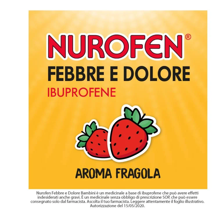 Nurofen Febbre e Dolore Bambini Sciroppo Fragola 100mg/5ml 150 ml