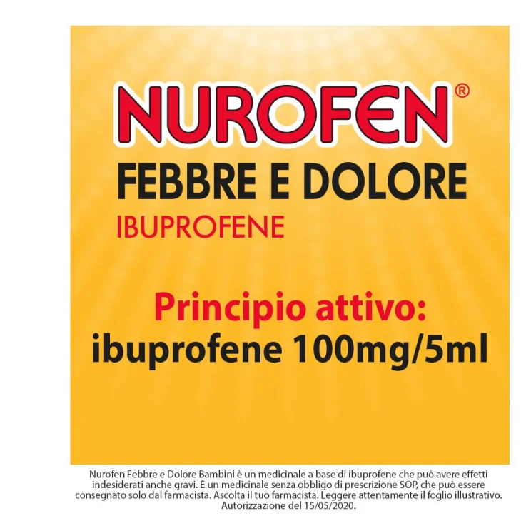 Nurofen Febbre e Dolore Bambini Sciroppo Fragola 100mg/5ml 150 ml