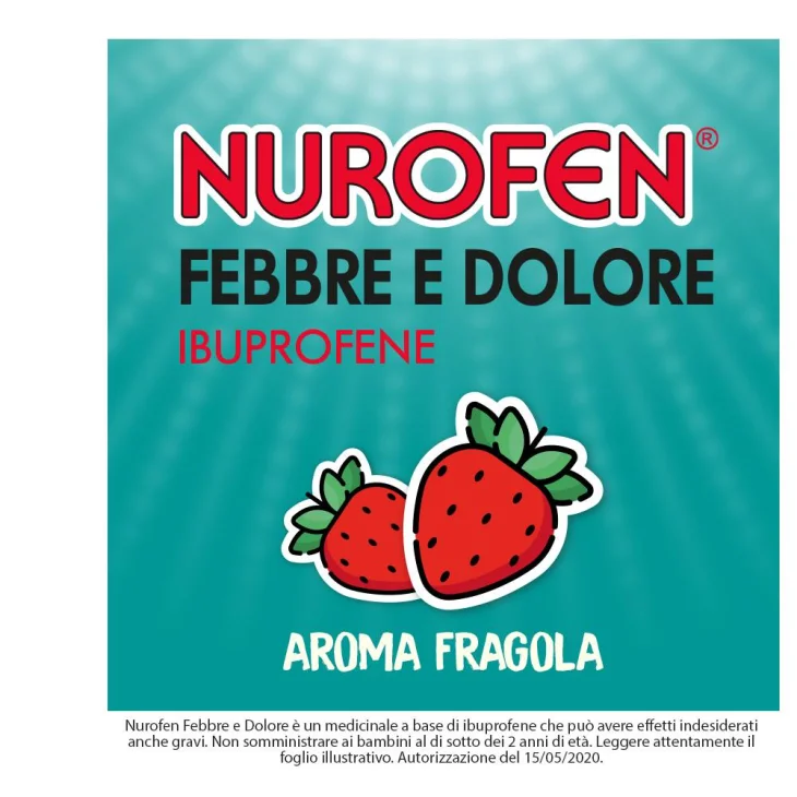 Nurofen Febbre e Dolore Bambini Sciroppo Fragola 200mg/5ml 100 ml