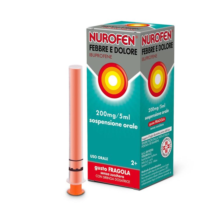 Nurofen Febbre e Dolore Bambini Sciroppo Fragola 200mg/5ml 100 ml