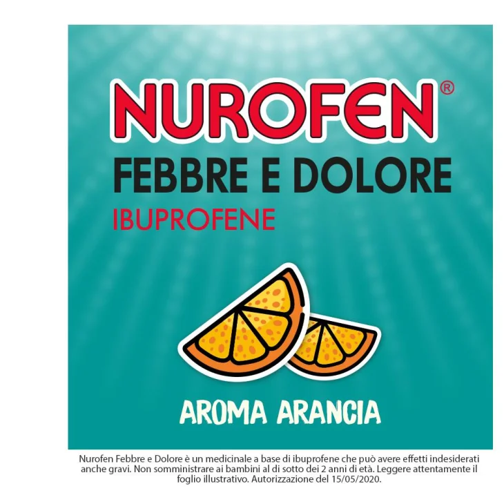 Nurofen Febbre e Dolore Bambini Sciroppo Arancia 200mg/5ml 100 ml
