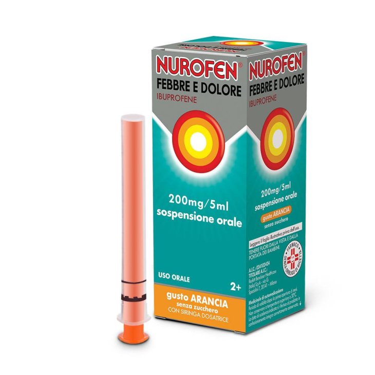 Nurofen Febbre e Dolore Bambini Sciroppo Arancia 200mg/5ml 100 ml