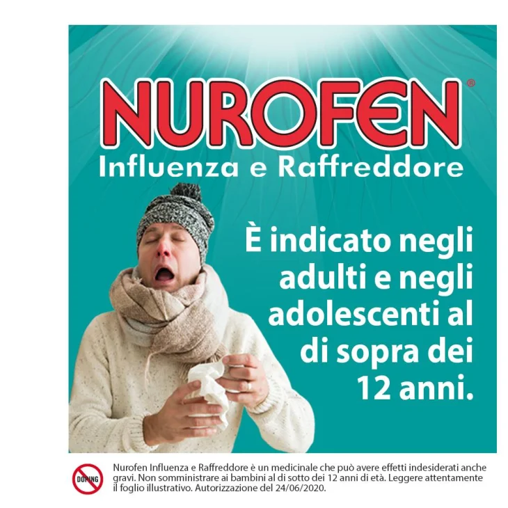 Nurofen Influenza e Raffreddore 200 mg + 30 mg  12 Compresse