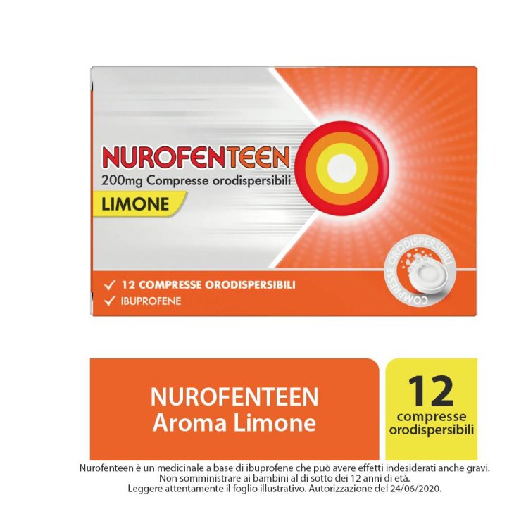 Nurofen Nurofenteen 200 mg  Gusto Limone 12 Compresse