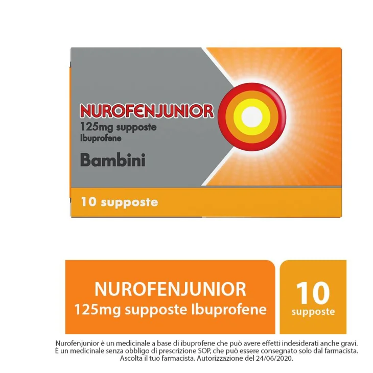 Nurofenjunior Supposte Bambini 125 Mg 10 supposte