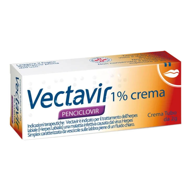 Vectavir 1% Crema per il trattamento dell'herpes labiale 2 g