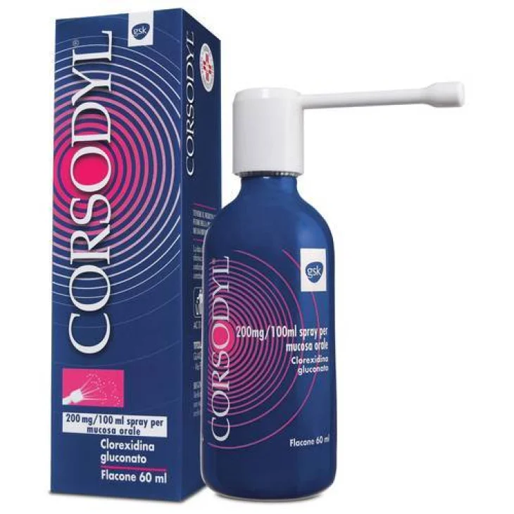 Corsodyl 200 mg/100 ml Spray Mucosa Orale -  60 ml
