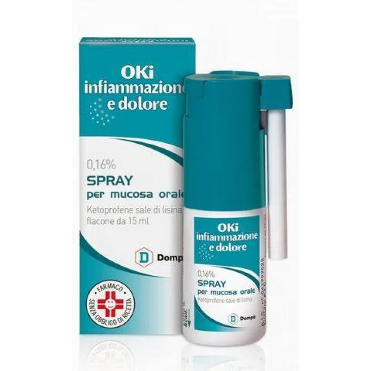 Oki Infiammazione e Dolore 0,16% Spray per Mucosa Orale 15 ml