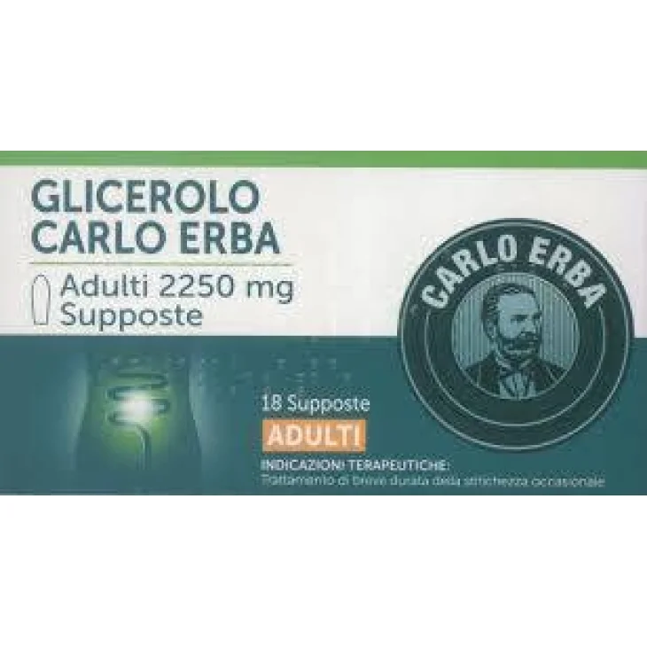 Glicerolo Carlo Erba Adulti 2.250 mg - 18 supposte