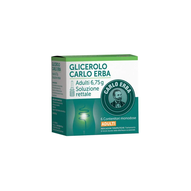 Glicerolo Carlo Erba Adulti - 6 microclismi 6,75 g