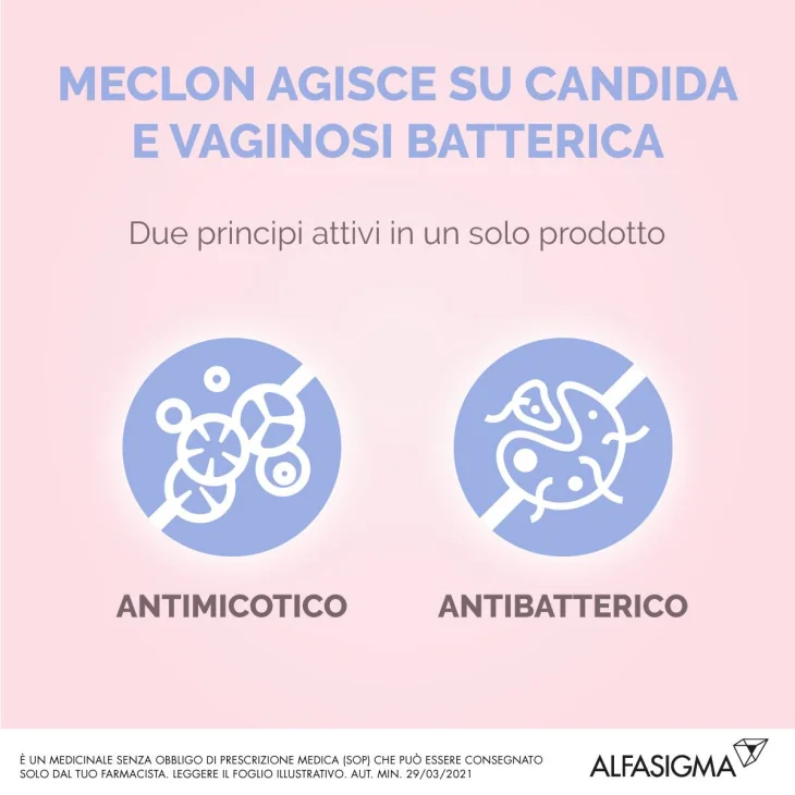 Meclon Soluzione Vaginale 200 mg/10 ml + 1 g/130 ml - 5 flaconi