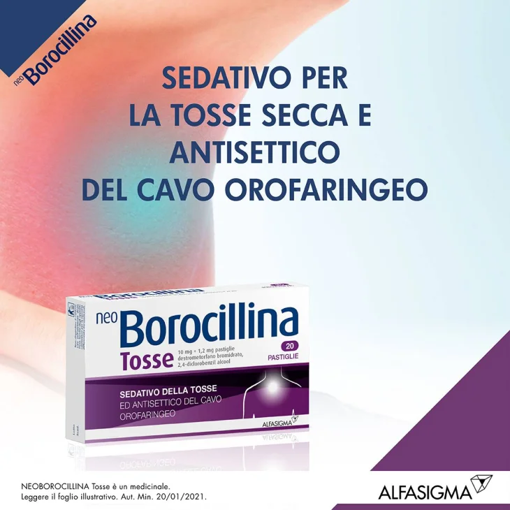 Neoborocillina Tosse 10 mg + 1,2 mg - 20 compresse