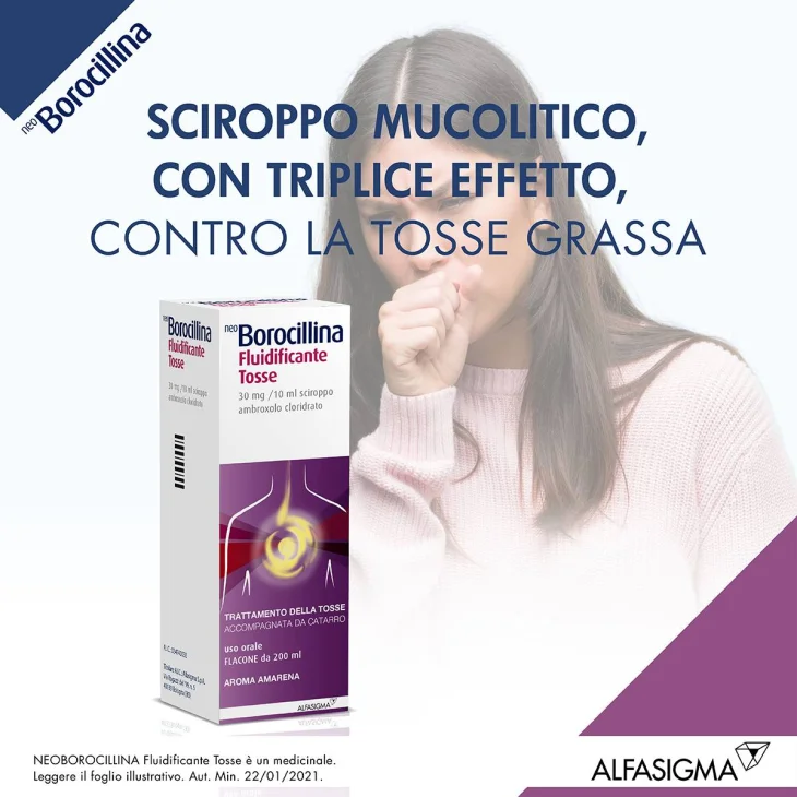 Neoborocillina Fluidificante Tosse Sciroppo 30 mg - 200 ml