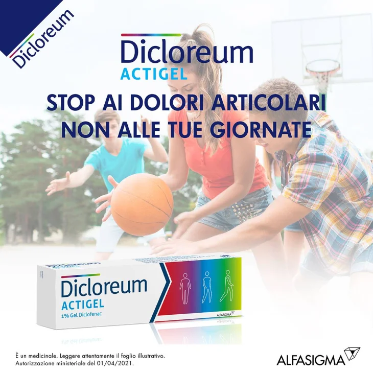 Dicloreum Actigel 1% Pomata per Dolori Articolari 100 g