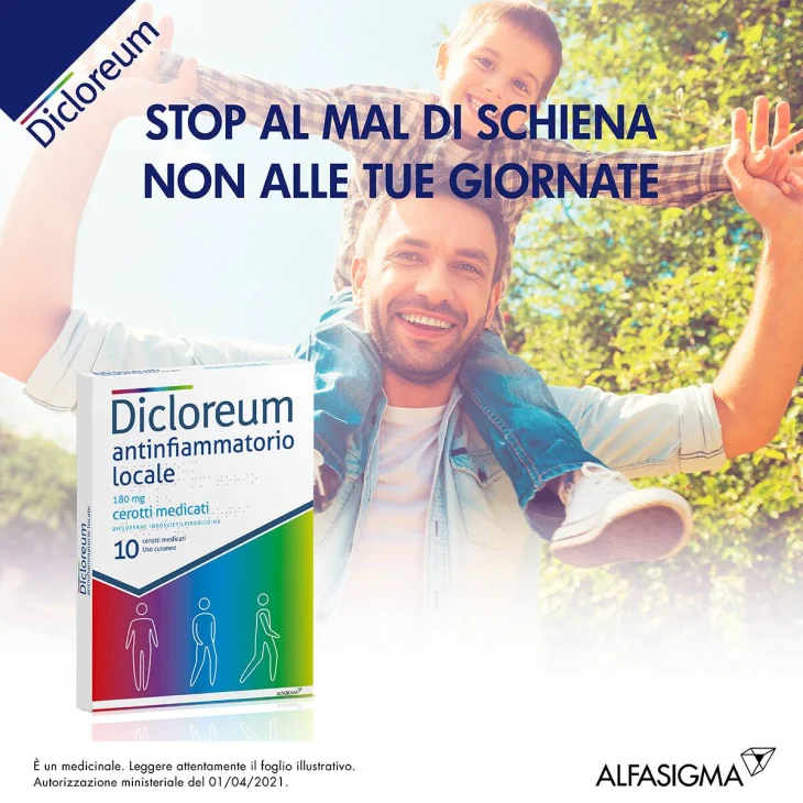 Dicloreum Antinfiammatorio Locale 180 mg  12H - 10 cerotti